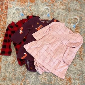 Baby girl bundle of 3 dresses Size 3-6 months. NWT